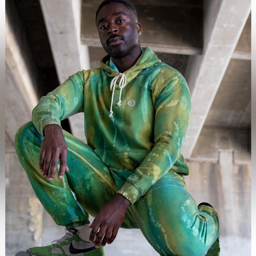 BBP Green Hand-Painted Hoodie Size P!